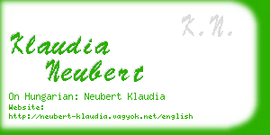 klaudia neubert business card